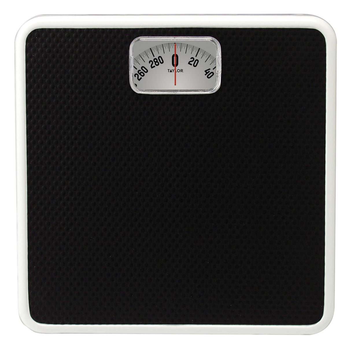 Taylor Analog Scale, Dial Scale for Body Weight, Mechanical Bathroom Scale, Highly Accurate Non-Digital Weighing Machine, Measures Weight up to 300 lb Capacity, Battery Free, FSA HSA Eligible, Black