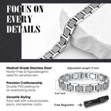 VNOX Mens Silver Bracelet Inoxidable Metal Stainless Steel Link Chain Bracelets Elegant Jewelry Gifts for Men Dad Husband,Adjustable