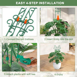 10 Pack Indoor Plant Trellis for Potted Plants, Stackable Garden Trellis for Climbing Plants Outdoor, Small Trellis for Houseplants Rose Hoya Pothos Plant Climber Support
