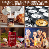 Purpeak 12 Set Employee Appreciation Gifts Christmas Appreciation Cups for Team Thank You Gifts Glass Cups for Staff Coworker 16 oz Can Shaped Beer Glass with Lids Straws Brushes(Mixed Style)