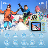 Makolle Camera for Kids, Toddler Volging Cameras Age 3-8 Christmas Birthday Gifts for Boys and Girls 3-12 Year Old Boys Digital Camcorder for Video Portable Kids Selfie Camera with 32GB SD Card Blue