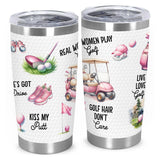 FUNITZ Golf Gifts for Women Golfers, Funny Pink Golf Tumbler for Female Golfer, Unique Golfing Gifts For Women - Golfing Travel Mug, Christmas, Ladies Golfer Mothers Day for Mom, Girlfriend