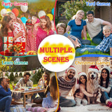 lipmo Granny Pants Outdoor Game, 2 Pack Granny Pants Yard Game for Adults and Family, Giant Outdoor Games with 8 Bouncy Balls for Party Backyard Lawn Christmas Family Reunion Games - Blue & Pink