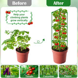 3 Packs Fiberglass Tomato Cages for Garden, 56 Inch Tall Tomato Plant Support, Adjustable Tomatoes Stakes Plant Climbing Trellis for Garden Vegetables Fruits, Tomatoes Support Cages with Clips