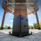 ORIGLE 4x4 Post Base Brackets, 3.58'' x 3.58'', Heavy Duty, 4 Pack