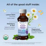 Hyland's Kids Melatonin-Free Organic Sleep Calm & Immunity Liquid, Sugar-Free with Magnesium, Vitamin D, Zinc & Elderberry, Promotes Sleep & Supports Immune Health, Ages 2+, Grape Flavor, 4 Fl. Oz.