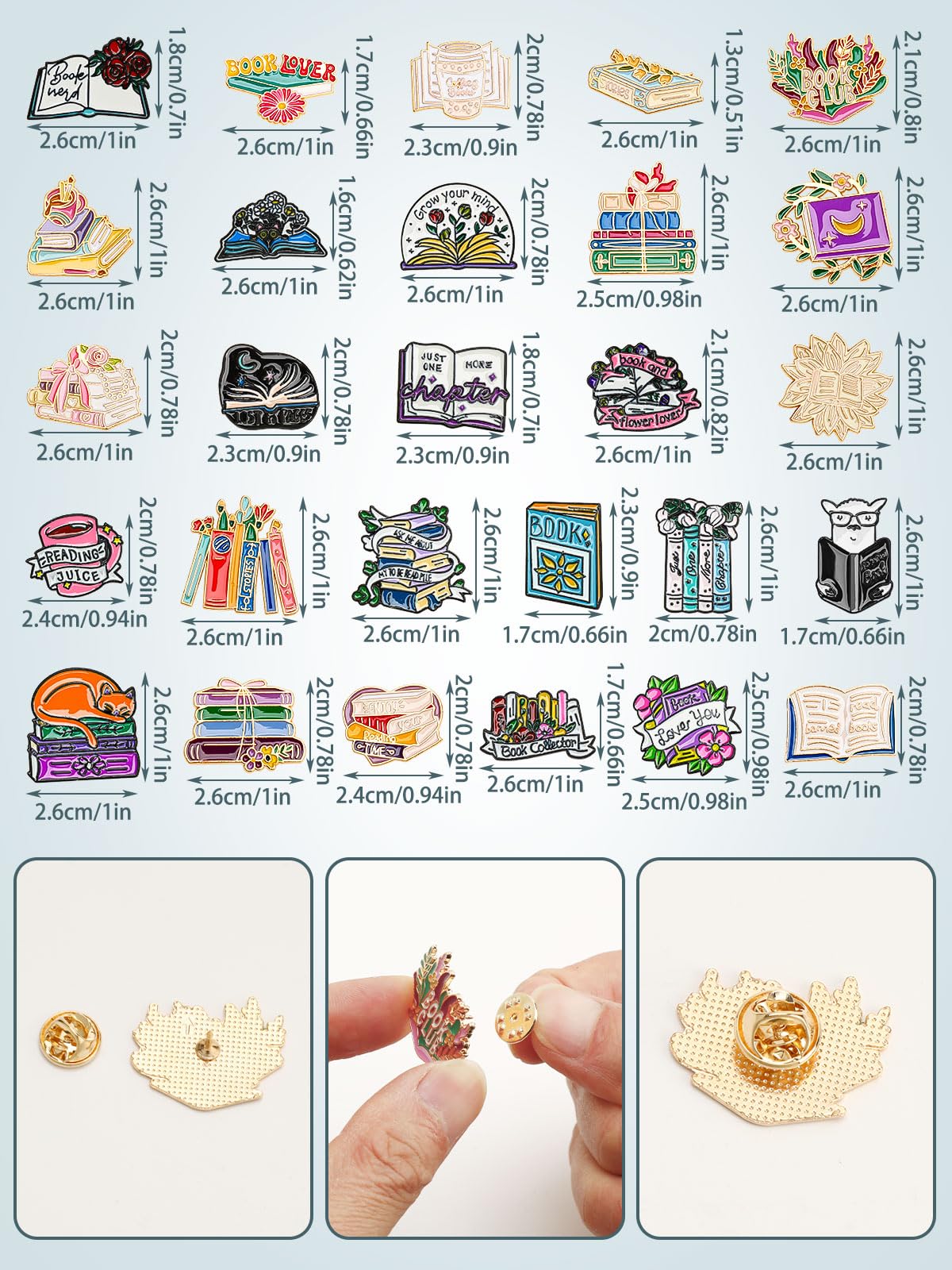 JUNEBRUSHS 84PCS Book Enamel Pins, Cartoon Books Brooch Pins for Teacher Student Readers Book Lovers Party Favor Gifts Supplies Backpack Clothes Hat Accessories