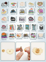 JUNEBRUSHS 84PCS Book Enamel Pins, Cartoon Books Brooch Pins for Teacher Student Readers Book Lovers Party Favor Gifts Supplies Backpack Clothes Hat Accessories