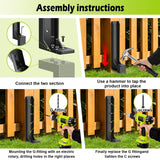 4 Pcs Fence Post Repair Kit, Heavy Duty Fence Post Anchor Ground Stakes for Repair Tilted, Broken Wood Support