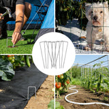 JERIA 6 Inch 240 Pack U-Shaped Galvanized Garden Stakes, 11 Gauge Landscape Staples, Landscape Fabric pins,Ground Stakes,Yard Stakes for Decorations