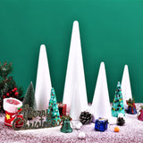 FFchuanhe 4-Pack Craft Foam Cones(4.6X15.4in), Polystyrene Cone Shaped Foam, Foam Tree Cones, for Arts and Crafts, Christmas, School, Wedding, Birthday, DIY Home Craft Project. White