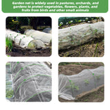 U0U Garden Mesh Netting Kit,7.8 x 24 Ft Plant Netting with Hoops,Bird Net for Garden with 6 Sets Garden Hoops & 18 Clips,Garden Net Bed Cover for Plants Birds Animals Protection (White)