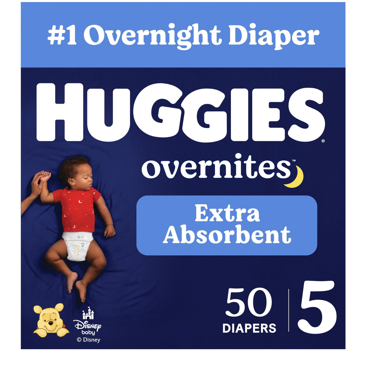 Huggies Overnites Diapers Size 5, 50 Count