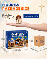 Nativity Advent Calendar 3D Printed Nativity Set Toys Gift for Toddler Kids