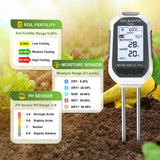 Buladeke Moisture Meter for Plants, 7-in-1 Digital Soil Tester Kit with Backlit LCD - Measures pH, EC, TDS, Fertility, Temp, Moisture & Sunlight, Garden Tools for Indoor & Outdoor