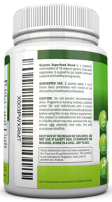 Organic Super Greens Capsules - Fruit And Vegetable Supplements - 120 Count - 28 USDA Organic & Vegan Premium Ingredients - Superfood Blend For Immune Health, Digestion & Energy - Whole Food Vitamins