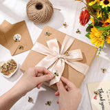 Unittype 25 Pcs Rhinestone Bee Brooches Gold Insect Themed Animal Fashion Brooches with Safety Buttons Cute Animal Lapel Pins for Clothing, Bags, Hats Gifts