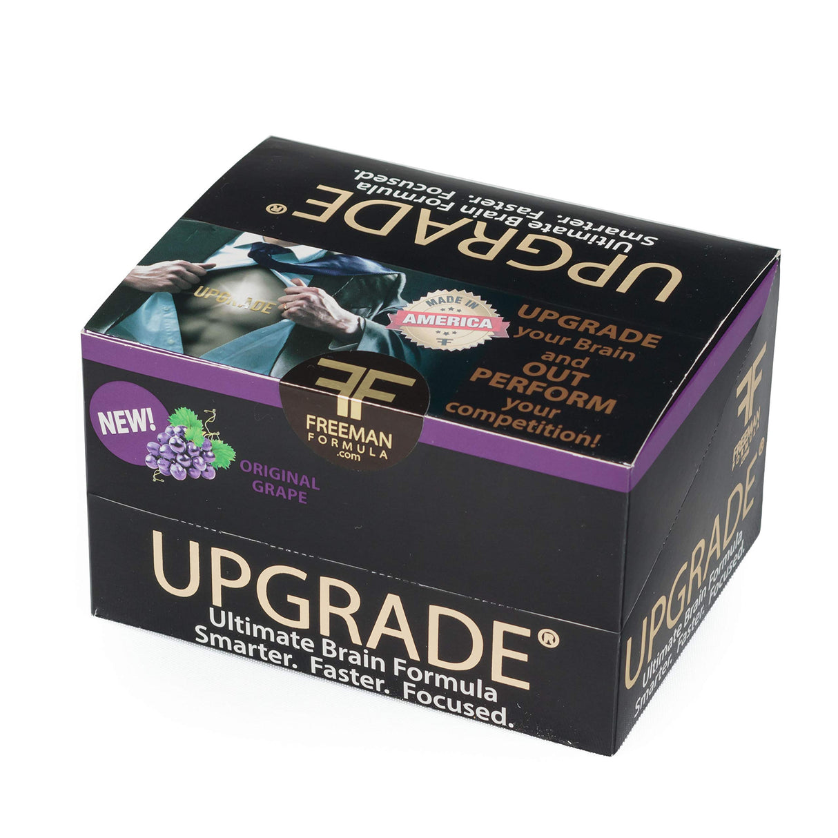 Upgrade Brain Supplement - Enhances Memory, Concentration, Focus & Clarity - Proprietary Blend of AAKG with Beta Alanine, Alpha GPC, Green Tea & Ginkgo Biloba-2 Fl oz (12 Pack)