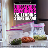 Ziploc Gallon Food Storage Bags, Stay Open Design with Stand-Up Bottom, Easy to Fill, 162 Count