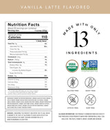 Truvani Protein + Energy Drink Mix with 87mg Caffeine | Vanilla Latte | 12g Organic Plant Based Protein | 20 Servings | USDA Organic Coffee Powder & Adaptogens | Gluten & Dairy Free | Vegan | Non-GMO