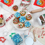 Christmas Sprinkles Bulk - 2.2 LB - Xmas Tree Jimmies - Red, Green & White Confetti for Dessert Decorating - Holiday Baking Toppings for Gingerbread, Cupcakes, Cookies, Cake Pops