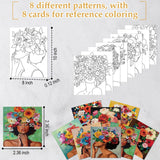 Cholemy 36 Pcs Paint and Sip Kit for Adults 8''x10'' Pre Drawn Canvas for Painting DIY Afro Acrylic Painting Kit Wood Easel Brushes Date Night Bulk for Christmas Party Gifts(Flower Lady)