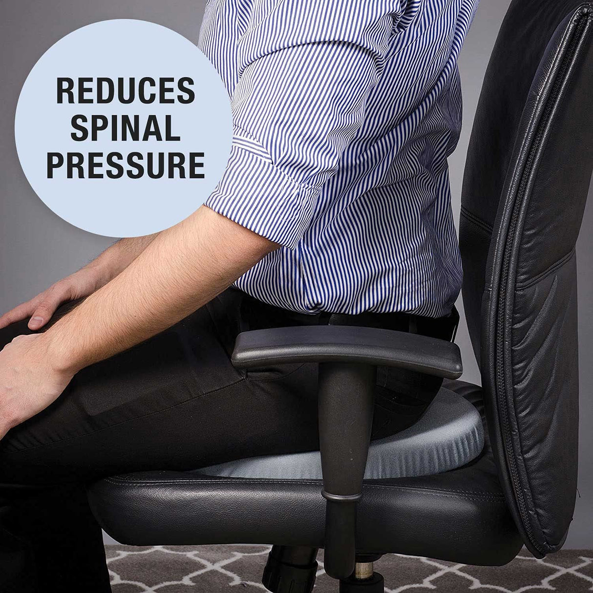 HealthSmart 360 Degree Swivel Seat Cushion, Chair Assist for Elderly, Swivel Seat Cushion for Car, Twisting Disc, Gray, 15 Inches in Diameter (Pack of 1)