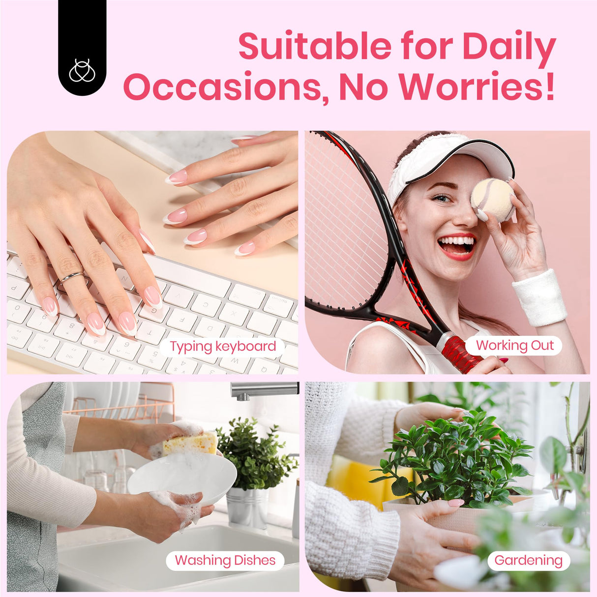 Beetles X Press Kit Gel Nail Kit, Short Square French Tip Press On Nails Kit with 150Pcs French Nail Tips Nail Glue & Remover Builder Top Coat Mini Nail Lamp All-in-One DIY Nail Kit Gift for Women