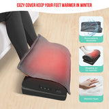 Snailax Foot Rest Under Desk at Work, Heated Under Desk Foot Stool with Double Layer Adjustable Height, Feet Warmer with Vibration Massage, Ergonomic Gaming Home Footstool for Lumbar Back Knee Pain