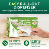 Keppi 1200 pcs Disposable Gloves - BPA & Latex Free - Gloves Disposable Latex Free - For Food Handling - Food Safe - For Cooking - Bulk Purchase - Great Fit - Plastic