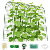 Cucumber Trellis for Raised Bed 48" L x 48" H U-Shape Garden Trellis for Climbing Plants Outdoor, Metal Arch Trellis for Vegetables, Plant Support for Tomato Pea Zucchini Grape Flowers