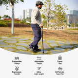 RehaEscort Walking Cane, Folding, Adjustable, Lightweight, Walking Canes for Men & Women, Soft Ergonomic Handle, Heavy Duty All Terrain Tip, Walking Sticks for Seniors & Adults with Travel Bag