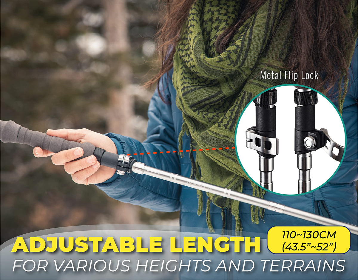 Trekology Trek-Z Cork Grip Collapsible Lightweight Hiking Trekking Poles
