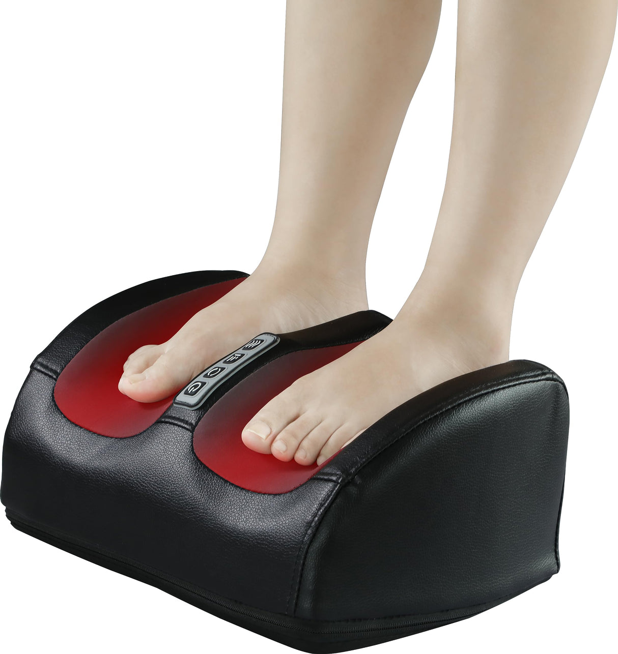 LINGTENG Shiatsu Foot Massager Machine with Heat, Foot and Calf Massager with Massage Roller, Deep Tissue Massager for Plantar Fasciitis, Pain Relief, Promotes Blood Circulation, Gifts for Women & Men