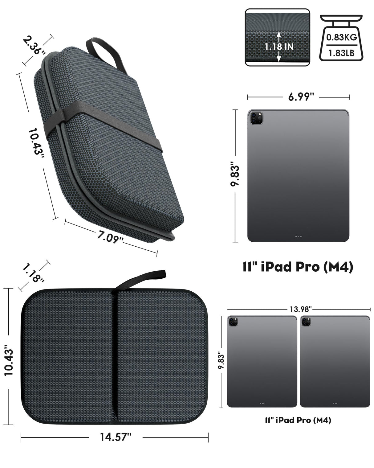WISIMMALL Gel Seat Cushion, Portable Travel Cushion for Long Sitting, Thick & Foldable, 14.5" x 10.5" Large Size Chair Seat Cushion for Office Chair Car Wheelchair, Relief Sciatica Coccyx Pain