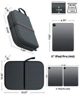 WISIMMALL Gel Seat Cushion, Portable Travel Cushion for Long Sitting, Thick & Foldable, 14.5" x 10.5" Large Size Chair Seat Cushion for Office Chair Car Wheelchair, Relief Sciatica Coccyx Pain