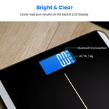 Etekcity Smart Scale for Body Weight and BMI, Bathroom Digital Electronic Weighing Scale for People, Bluetooth Free VeSync APP Connection, Rounded Corner, Accurate to 0.1lb/0.05kg, 400 lbs, Black