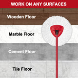 O-Ceda Easy Wrin Spin Mop Replacement - 8 Pack Microfiber Spin Mop Heads, Easy Cleaning Refills