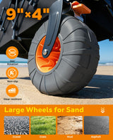 Beach Wagon with Big Wheels for Sand,9" Big Wheels, 440lbs Wagons Carts