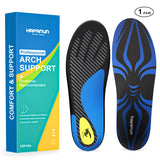 HAPANUN Carbon Fiber Insole with Arch Support for Long Periods of Standing, Jogging, Hiking and Other Outdoor Sports, as Well as a Work Boot Insole. (Blue, M：7.5/8丨W：8.5/9（270mm）)
