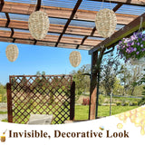 4 Pack Fake Wasp Nest Decoy, Woven Reed Wasp Hornet Decoys, Waterproof Faux Hornets Nest, Outdoor Hanging Decoration for Patio, Garden, Eaves