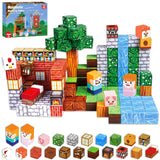 Magnetic Blocks-150PCS Grassland Magnetic Building Blocks Set, Kids Classroom Sensory Toy for Toddlers STEM Learning, Construction Stacking Toy for Kids 3+ Boys and Girls Christmas Birthday Gifts