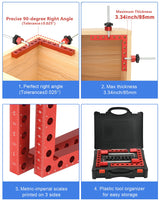 VEXTHYX Corner clamps for woodworking, 4Pack 90 degree 5.5"x5.5" clamping squares for right angle positioning, woodworking square clamp tools for cabinet, picture frame, box, drawers