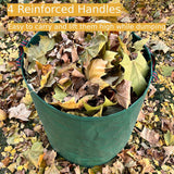 RISETEX Leaf Collector 3-Pack | 106Gal Eco-Friendly Reusable Leaf Bags | Heavy-Duty Self-Standing Yard Waste Container w/4 Handles for Lawn Maintenance & Outdoor Recycling