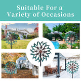Stargarden Metal Wind Spinner,Two-Way Wind Sculptures,360 Degrees Kinetic Wind Spinners for Yard and Garden