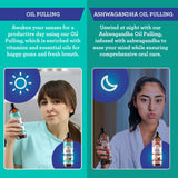 GuruNanda CocoMint Oil Pulling Mouthwash for Complete Oral Hygiene, 7 Essential Oils & Vitamins for Happy Teeth & Gums & Fresh Breath, Alcohol-Free, 3X8 oz