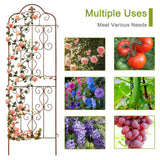 hogardeck 4 Packs 60 * 18 inch Metal Garden Trellis for Climbing Plants Outdoor,Heavy Duty,Gold Coating Rustproof Trellis for Rose, Vegetable, Flowers, Expandable,Perfect for Training Climbing Plants