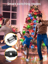 Acan 115FT Christmas Lights Warm White/Multicolor, 300 LED Color Changing String Lights Outdoor with Remote Control, 8 Modes Fairy Light Plug in Waterproof for Bedroom Party Christmas Tree Wedding