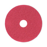Boardwalk Buffing Floor Pads, 17" Diameter, Red, 5/Carton