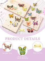 Hanaive 20 Pieces Butterfly Pins for Backpack Butterfly Brooches Cute Cool Horror Lapel Pins for Hats Clothes Decoration Gift